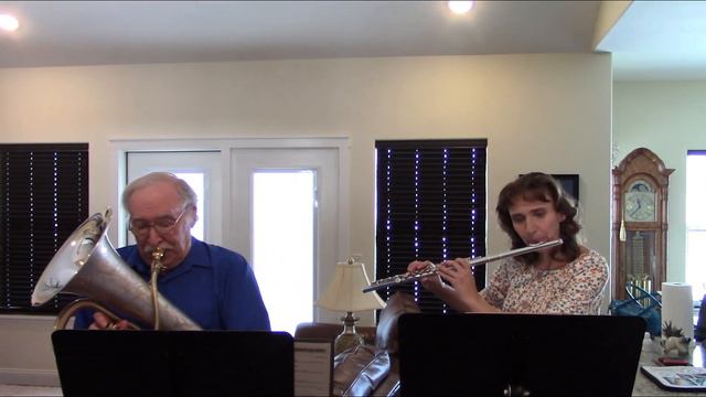 Beethoven Duet #1 for Clarinet and Bassoon Op. 27 Mvmt. 1. Played on Flute and Euphonium. смотреть онлайн