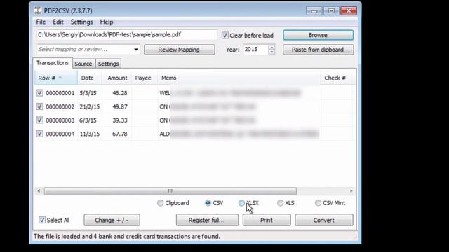 Convert PDF to CSV bank and credit card statement (PDF2CSV) смотреть онлайн