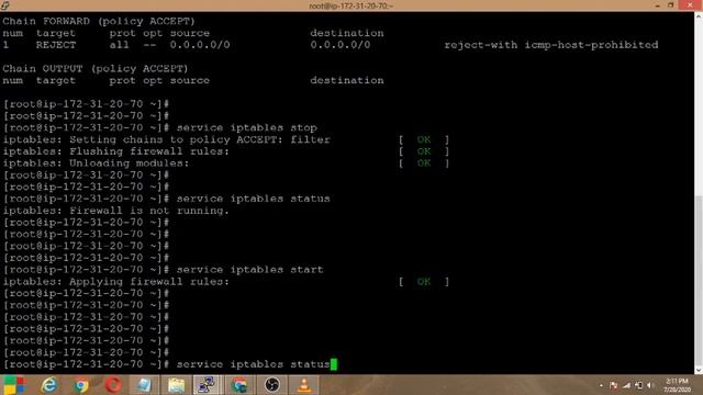 Stop Firewall Service & Disable Firewall Service - Redhat Linux Server смотреть онлайн