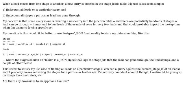 Postgres JSON field for many to many relationships смотреть онлайн
