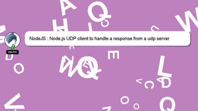 NodeJS : Node.js UDP client to handle a response from a udp server смотреть онлайн