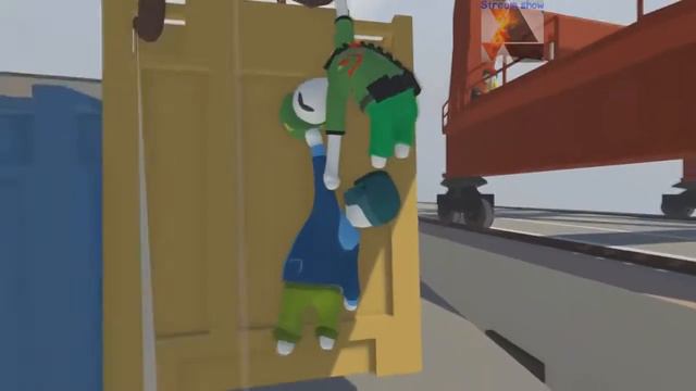 Solo и Dread рофлят в Human: Fall Flat // Соло запустил стрим (*^.^*)