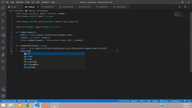 Django Ecommerce Part 21 | Display orders and view order details in user dashboard | Order History смотреть онлайн