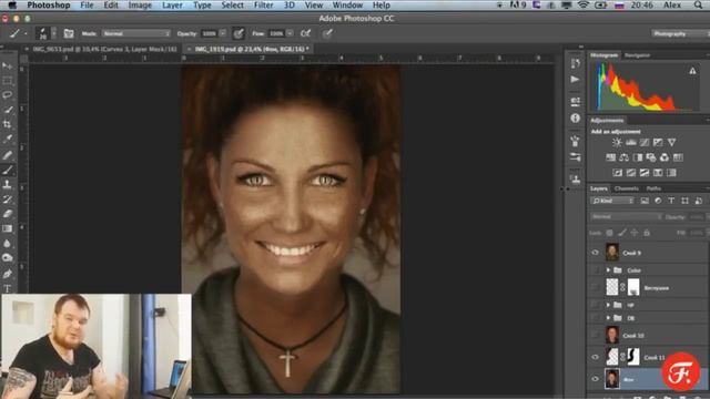 Урок 06 Глаза И Кожа Лица В Фотошоп Ретушь Портретов смотреть онлайн