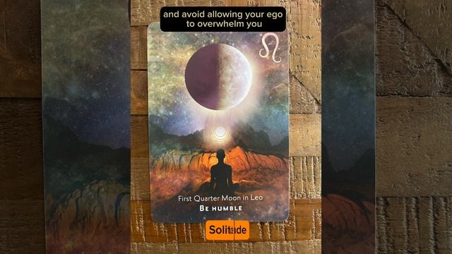 Your oracle card of the day - First Quarter Moon in Leo (Be Humble) смотреть онлайн