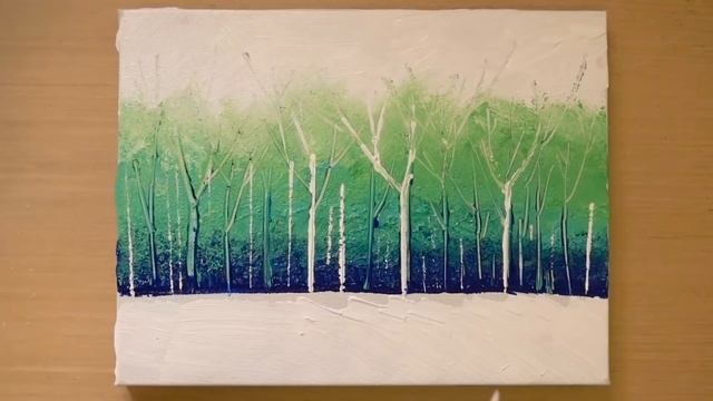 Chopsticks Painting Technique | Acrylic Painting On Canvas