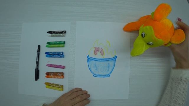 Мороженое в вазочке с малиновым джемом.Урок рисования для детей. смотреть онлайн