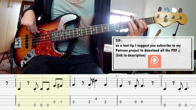Wicked Game - Chris Isaak BASS COVER + PLAY ALONG TAB + SCORE смотреть онлайн