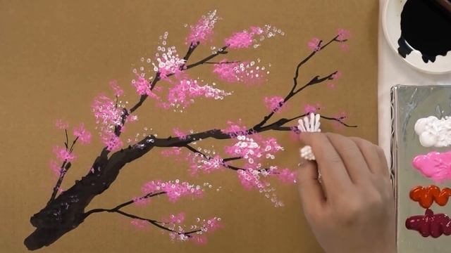 Paint Sumi Ink on Cardboard Box Paper - Acrylic Painting Technique #493 смотреть онлайн