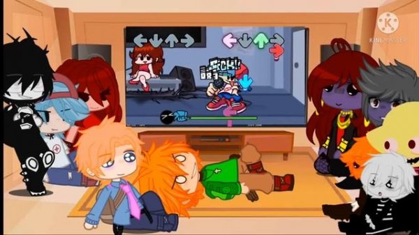 FNF characters reacts to VS Stickman MOD // Ft. FNF week characters // Gacha Club // (Muted)