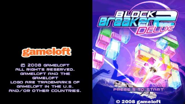 Block Breaker Deluxe 2 Music (Gameloft) "Title Theme" смотреть онлайн