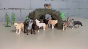 Wolfs . Collection of figures 4K ???? . Коллекция фигурок волков