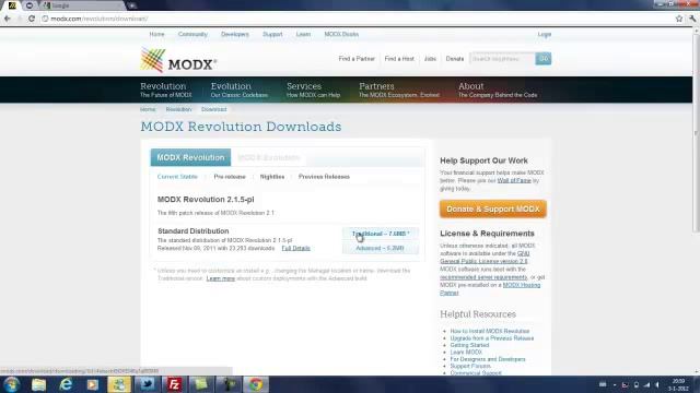 Tutorial: Download MODX Revolution laatste stabiele versie. смотреть онлайн