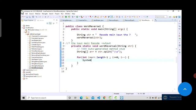 Java Program to print words of string in reverse order / Java Interview Questions смотреть онлайн