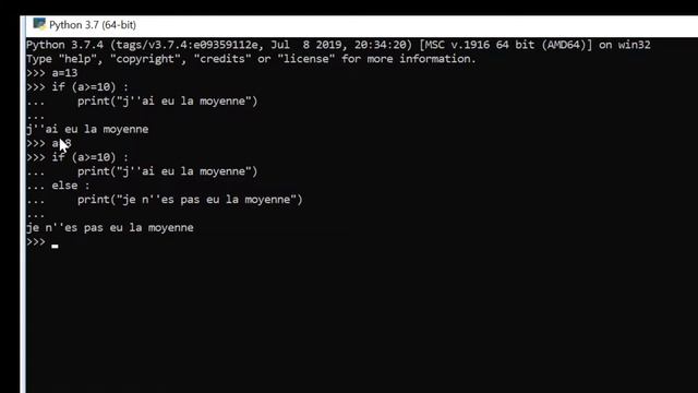 Python: les conditions (if, else, elif; ...) смотреть онлайн