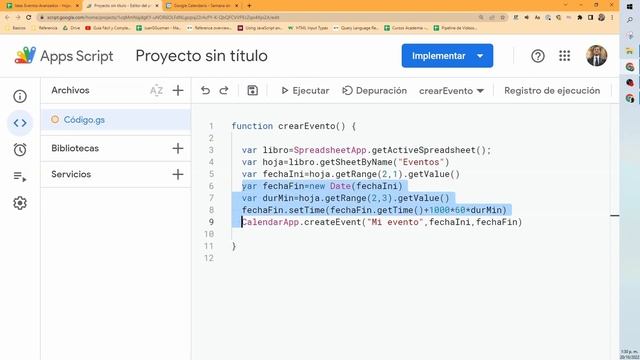 Creación avanzada de eventos de Google Calendar desde Google Sheets смотреть онлайн