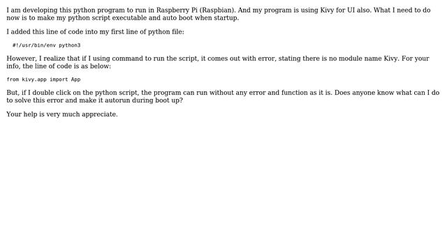 Raspberry Pi: Import Error in Raspbian command when running Python script смотреть онлайн