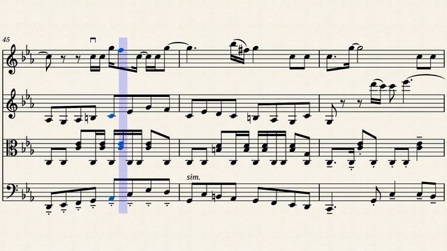 Skyfall String Quartet Sheet Music (Adele) смотреть онлайн