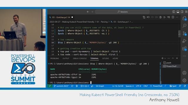 PowerShell Summit 2023: 0:02 / 43:06Making Kubectl PowerShell friendly ... by Anthony Howell смотреть онлайн