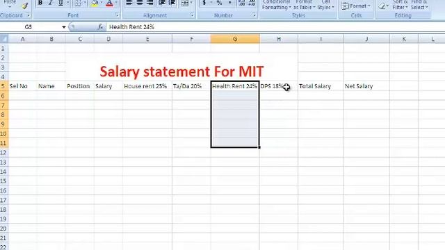 Salary statement | tutorial bangla |microsoft excel 2013 |microsoft excel 2007 |microsoft excel 201 смотреть онлайн