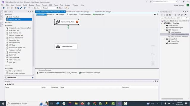 How to Write Data to a Different Excel File Each Time the Package is Executed - #SSIS tutorials смотреть онлайн