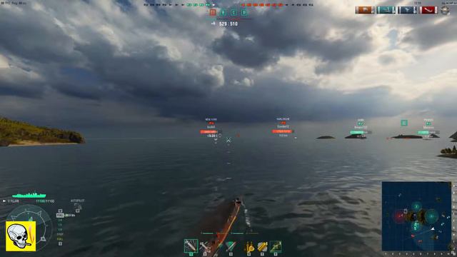 World of Warships, Fujin, 364k credits, 4 destroyed, 88k dmg, 3k XP смотреть онлайн