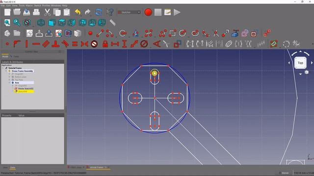 FreeCAD Part Design with a MASTER SKETCH | Tutorial for beginners | Drone Frame Series | Arms смотреть онлайн