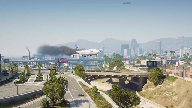 Boeing 747 Emergency Landing On Beach After Engine Exploded| GTA 5 смотреть онлайн
