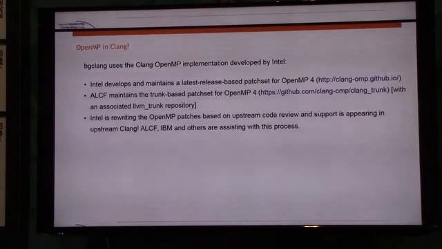 Integrating OpenMP into Clang on the IBM BG/Q – SC14 смотреть онлайн