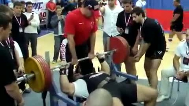 Денис Цыпленков, жим лёжа на Открытом Чемпионате Евразии 2009 в Курске смотреть онлайн