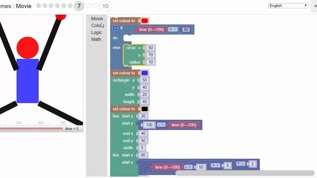Blockly Games - Movie - level 7 смотреть онлайн
