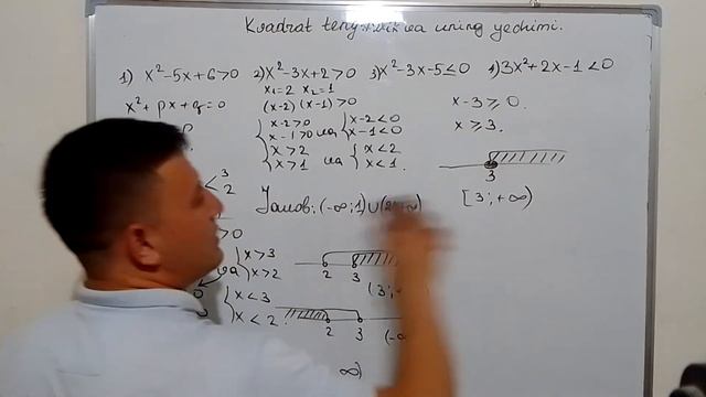 9-sinf. Algebra. 6-dars. Kvadrat Tengsizlik Va Uning Yechimi