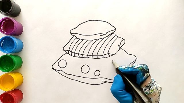 Как нарисовать подушки? Рисунки малышам. смотреть онлайн