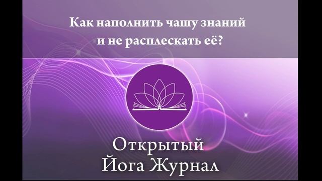 Как наполнить чашу знаний и не расплескать ее смотреть онлайн
