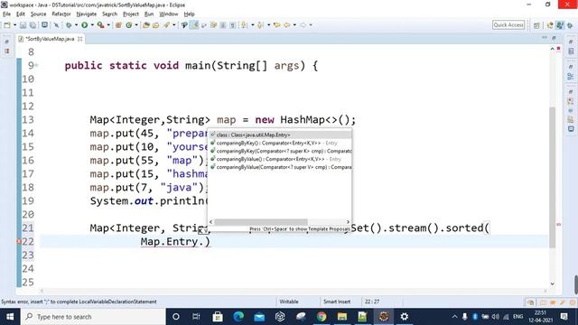 Unlock the Power of Lamda Expressions: Easily Sort a HashMap by its value in Two Lines in java смотреть онлайн