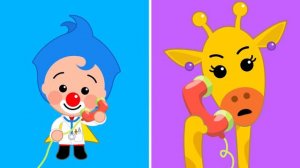 Five Little Friends Jumping on the Bed ♫ Nursery Rhymes & Kids Songs ♫ Plim Plim