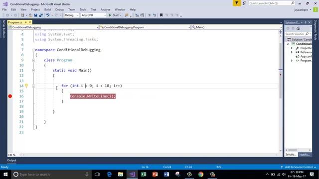 C# tips and tricks 12 - How to set Conditional Break point in C# | Visual studio debugging смотреть онлайн