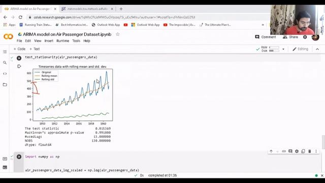 Time Series forecasting using ARIMA model | Air Passenger Dataset | part 3 смотреть онлайн