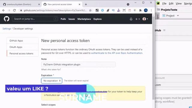 Configurando TOKEN para Envio de Projetos ao GITHUB: PyCharm e IntelliJ! смотреть онлайн