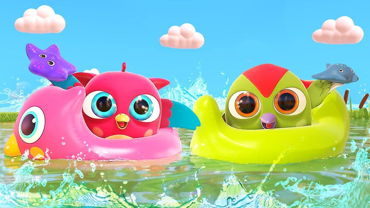 Тук Тук и Хоп Хоп строят бассейн! Совенок Хоп Хоп - развивающие мультики для малышей. Сборник смотреть онлайн