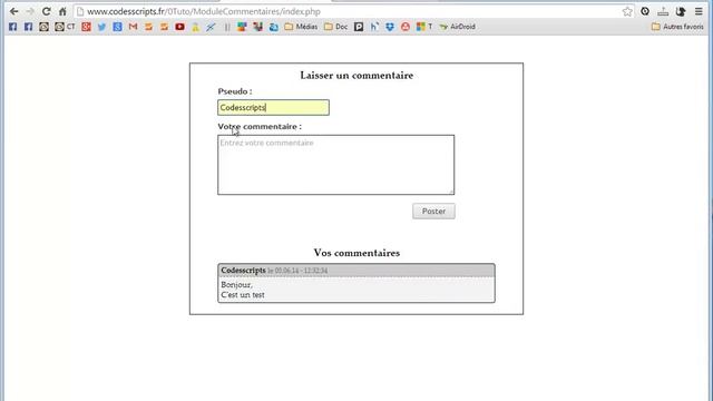 Tutoriel vidéo PHP : Module de commentaires sans utiliser de base de données смотреть онлайн