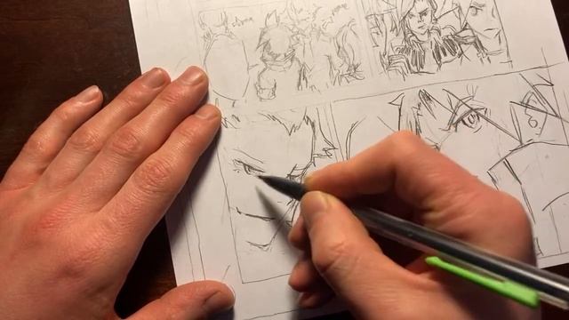 Inking Manga Draft | Anatomy Practice | Anime Manga Sketch смотреть онлайн