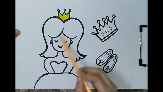 Princess drawing coloring |HOW TO DRAWA PRINCESS |HOW TO DRAW A GIRL EASYSTEP BY STEP for beginners смотреть онлайн