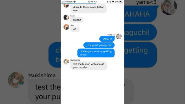 Tsukiyama pranks the groupchat?! || To the bone || Haikyuu lyric prank смотреть онлайн