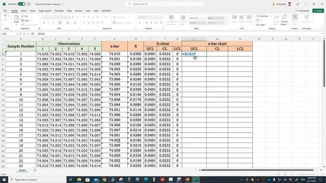4-1: How to draw X bar and R Charts using Excel رسم خرائط الضبط للمتوسط والمدى باستخدام برنامج إكس смотреть онлайн