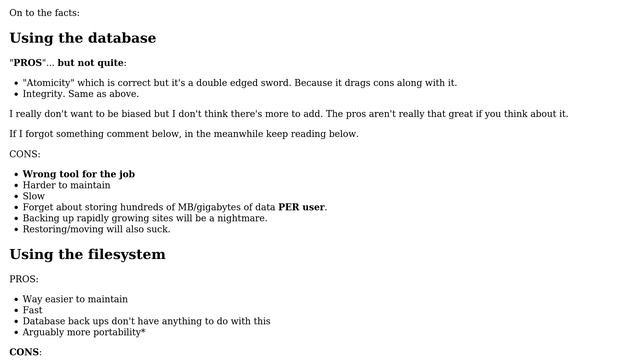 Databases: Should binary files be stored in the database? (11 Solutions!!) смотреть онлайн