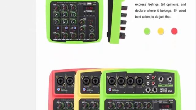 XTUGA 4 6 каналов мини миксер аудио для прямой трансляции, ПК записи смотреть онлайн