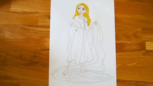 Как нарисовать Рапунцель смотреть онлайн