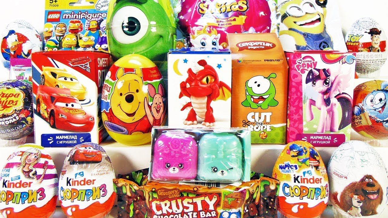 20 Киндер Сюрпризов, Unboxing Kinder Surprise ТАЧКИ 3,Смешарики,ФИКСИКИ,Маша и Медведь,Пони,БАРБИ смотреть онлайн