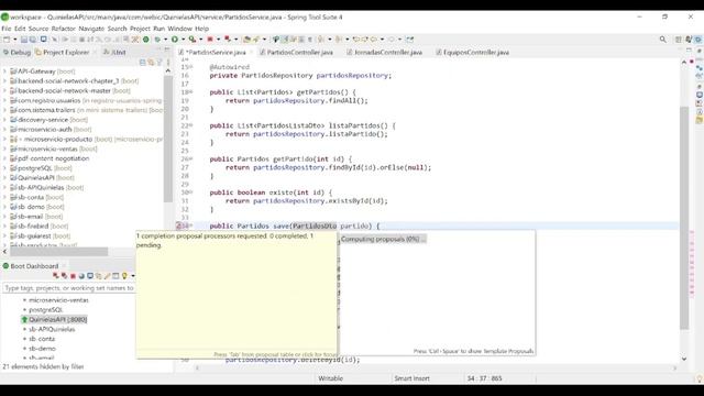 18 Spring API REST con postgreSQL. Aplicación Quinielas. Modificar el Service save y el Controller смотреть онлайн